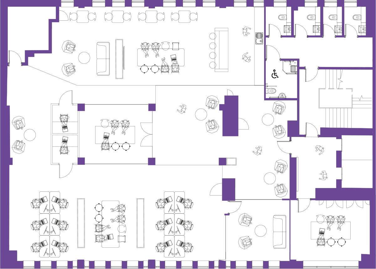 Plan of workspace